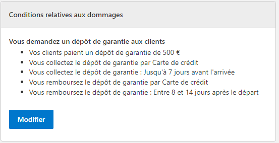 gestion caution booking